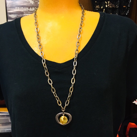 Jewel Kade Jewelry - Jewel Kade retired Halo necklace w/yellow stone